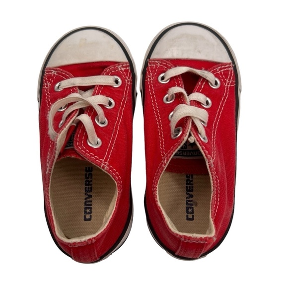 Converse Red Slip On Sneakers Size 7 Toddler - Picture 4 of 8